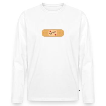Hip hop Tanz Musik - Männer Premium Bio Langarmshirt - Weiß - Vorne - Nico (187cm)