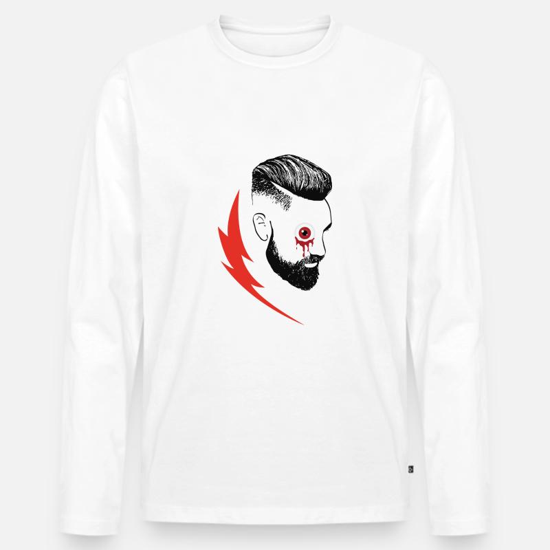 Blitzschnell - Männer Premium Bio Langarmshirt - Weiß