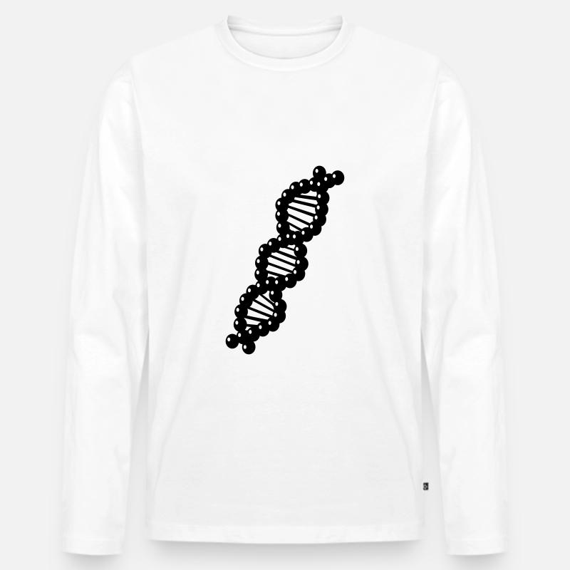 DNA - Männer Premium Bio Langarmshirt - Weiß