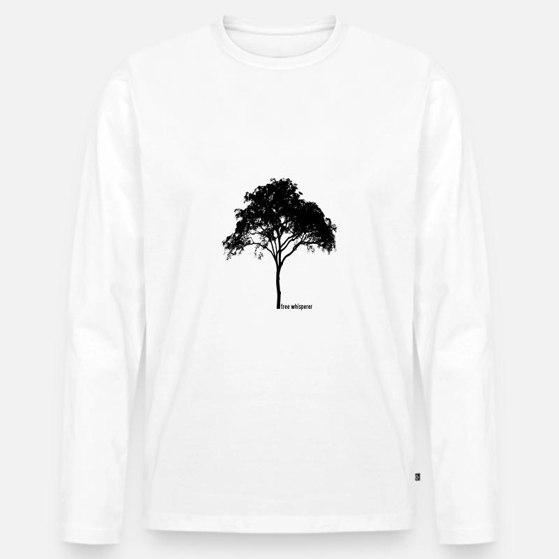 tree whisperer - Männer Premium Bio Langarmshirt - Weiß