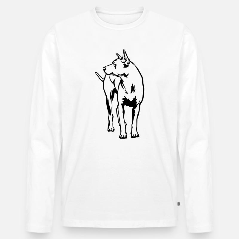 Thai Ridgeback - Männer Premium Bio Langarmshirt - Weiß