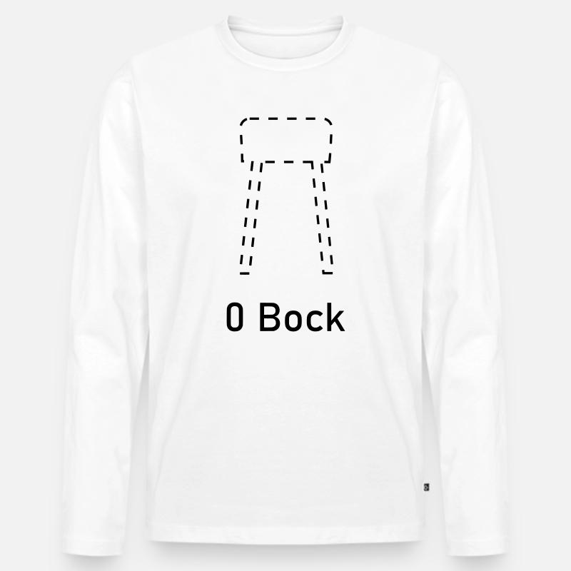 Null Bock Sport - Männer Premium Bio Langarmshirt - Weiß