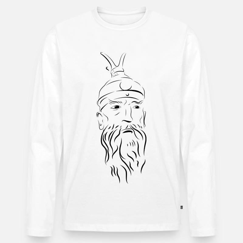 Skënderbeu - Männer Premium Bio Langarmshirt - Weiß