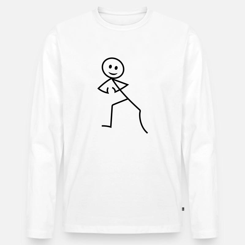 Strichmann - Männer Premium Bio Langarmshirt - Weiß