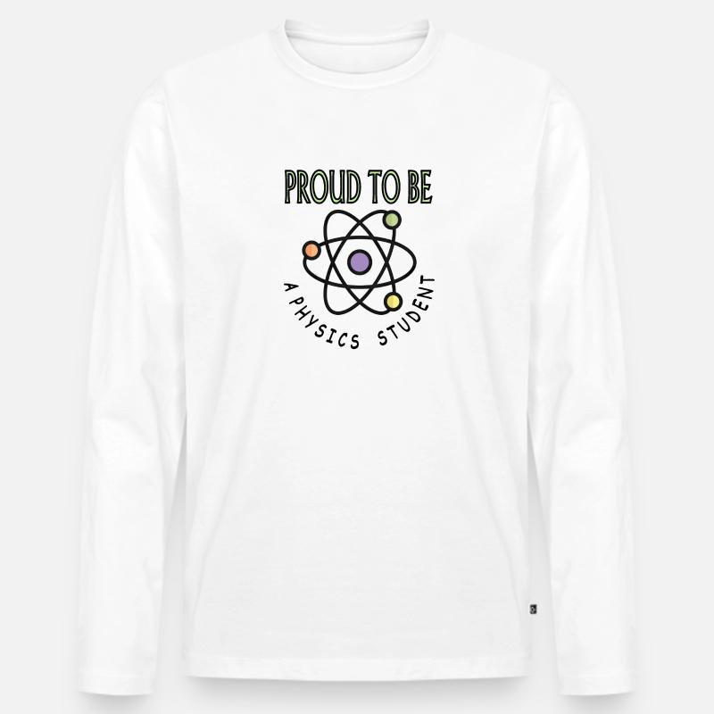 stolzer Physikstudent Physik studieren Geschenk - Männer Premium Bio Langarmshirt - Weiß