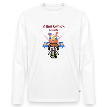 Generation loss - Men's Premium Organic Long Sleeve Shirt - white - Front - Nico (187cm)