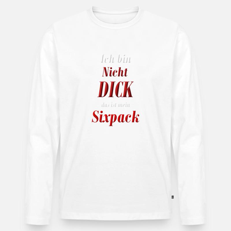 Sixpack - Männer Premium Bio Langarmshirt - Weiß