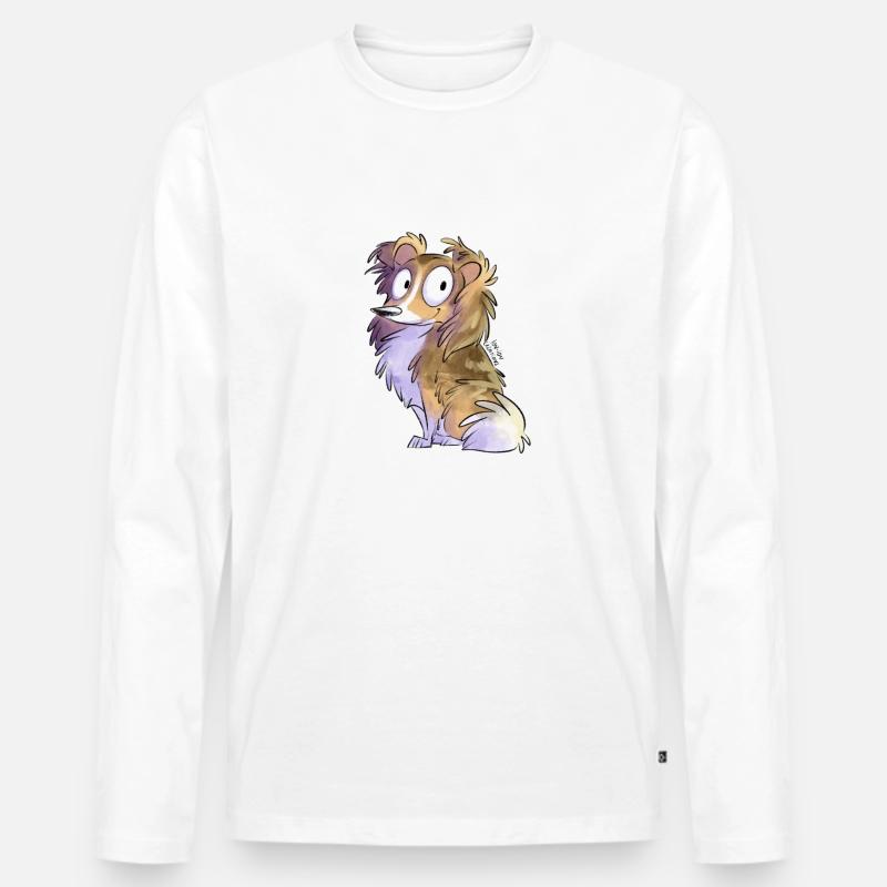 Shetland-Köhler-Rehkitz - Männer Premium Bio Langarmshirt - undefined