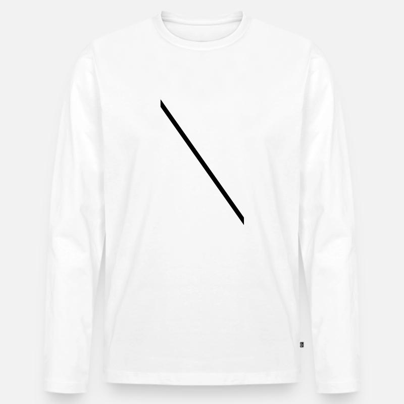 Minimale-Diagonale - Männer Premium Bio Langarmshirt - Weiß