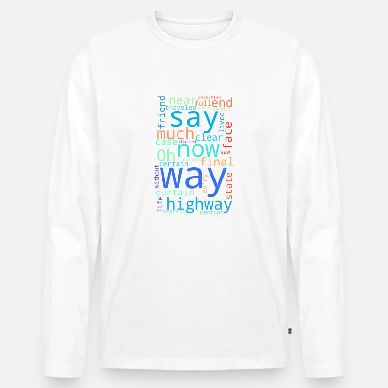 My Way - Männer Premium Bio Langarmshirt - Weiß