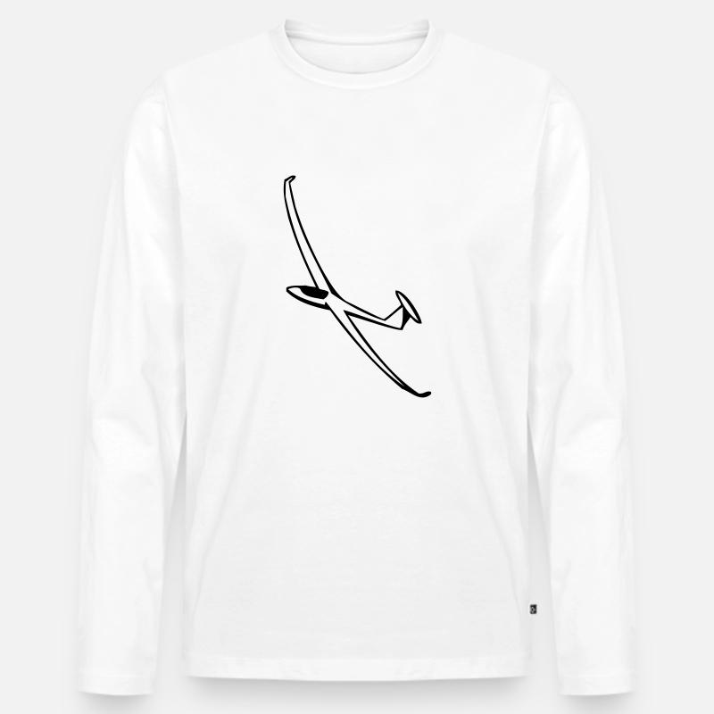 Segelflugzeug - Männer Premium Bio Langarmshirt - Weiß