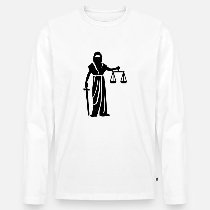 Gericht - Männer Premium Bio Langarmshirt - Weiß