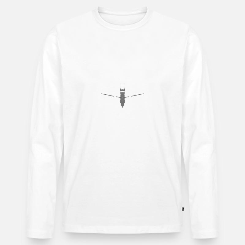 Rudern - Männer Premium Bio Langarmshirt - Weiß