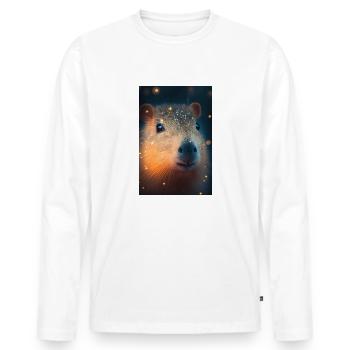 Capybara Capybara Rongeurs Animal Animaux - T-shirt manches longues Premium bio Homme - blanc - Devant - Nico (187cm)