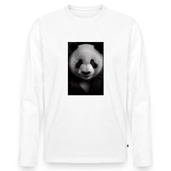 Panda Bear Panda Animal Pandas Gros plan - T-shirt manches longues Premium bio Homme - blanc - Devant - Nico (187cm)