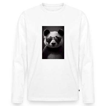 Panda Bear Panda Animal Pandas Lunettes de soleil - T-shirt manches longues Premium bio Homme - blanc - Devant - Nico (187cm)