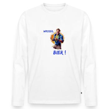 Save Water, Drink Beer!-Funny Party Outfit - Men's Premium Organic Long Sleeve Shirt - white - Front - Nico (187cm)