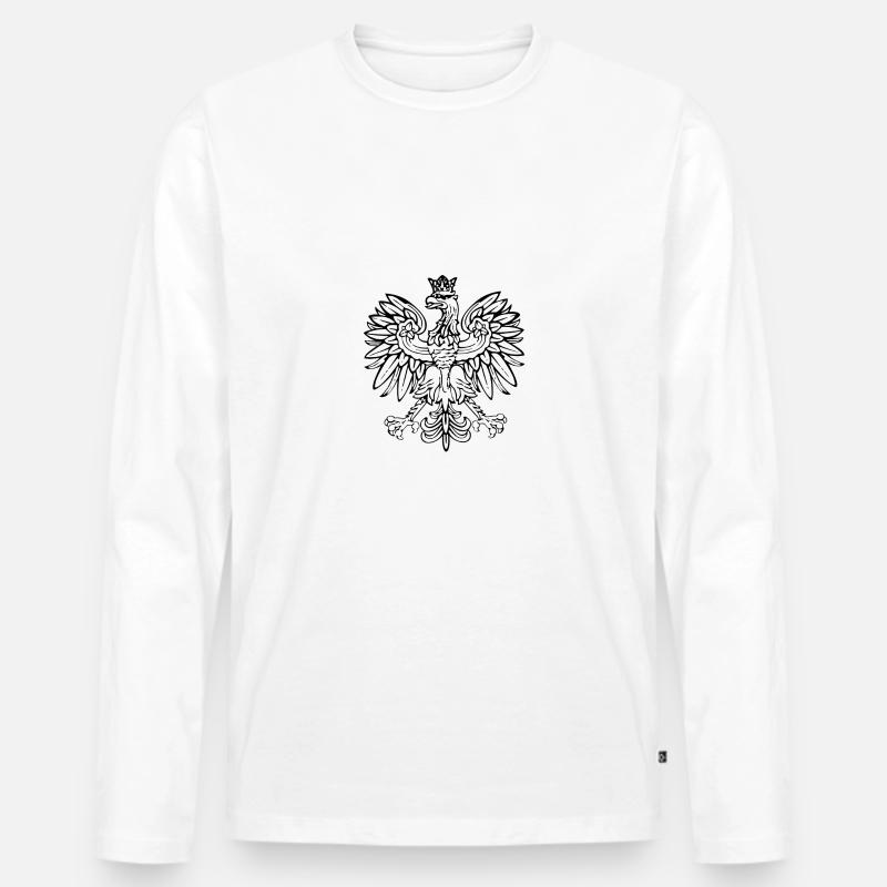 Polska White Eagle - Männer Premium Bio Langarmshirt - undefined
