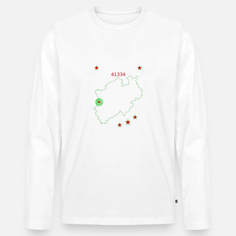 Standort Nettetal - Männer Premium Bio Langarmshirt - Weiß