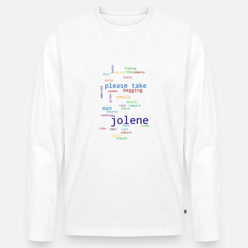 Jolene - Männer Premium Bio Langarmshirt - Weiß