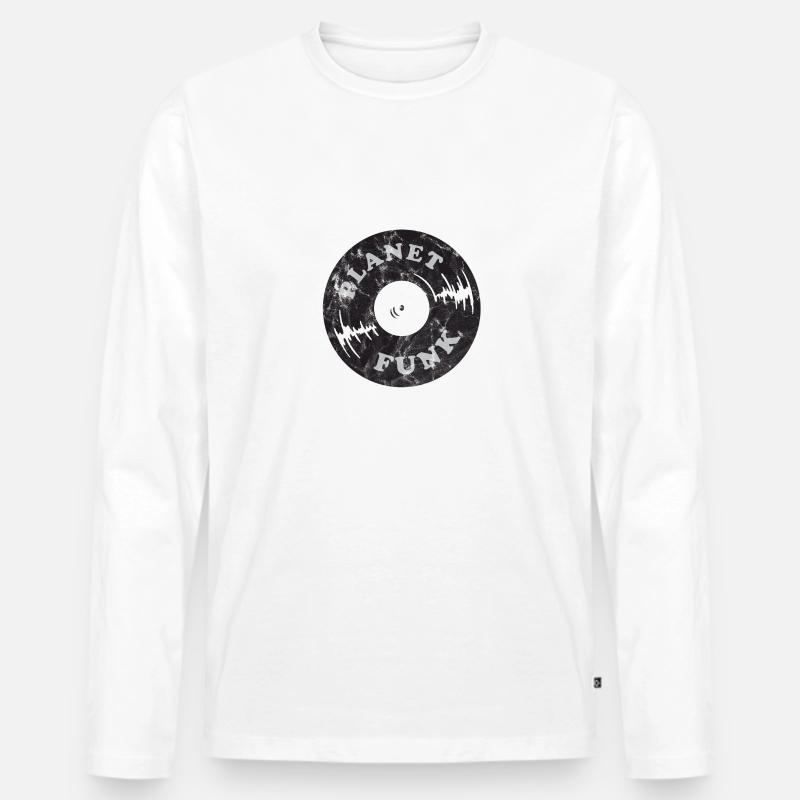 Funk Planet Vinyl Retro - Männer Premium Bio Langarmshirt - undefined