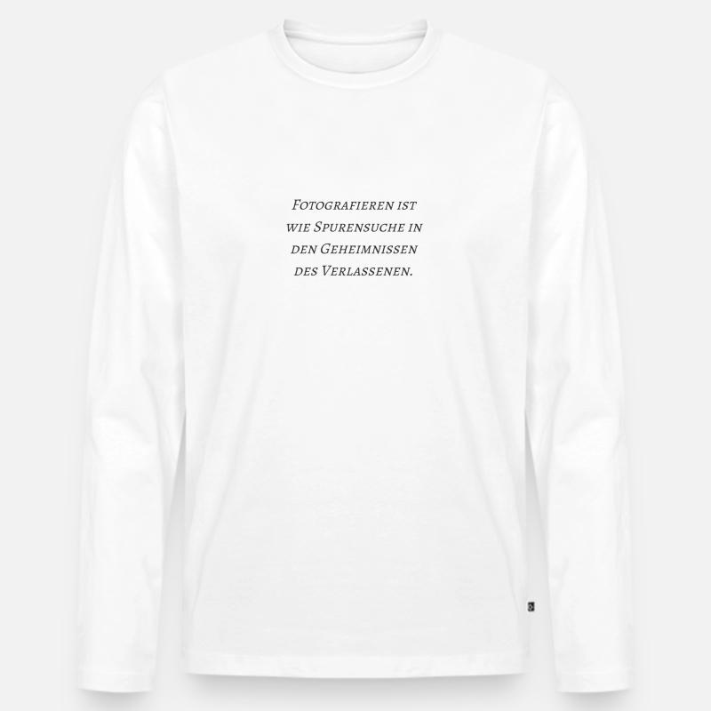Fotografie - Männer Premium Bio Langarmshirt - Weiß
