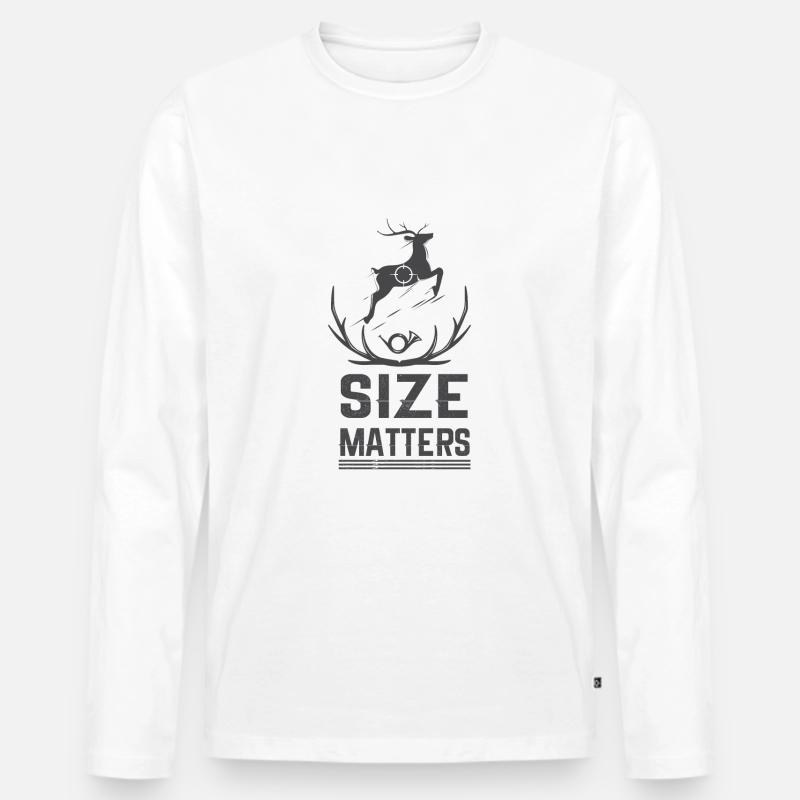 Jagen Jagdspruch & Jäger Geschenkidee - Männer Premium Bio Langarmshirt - Weiß