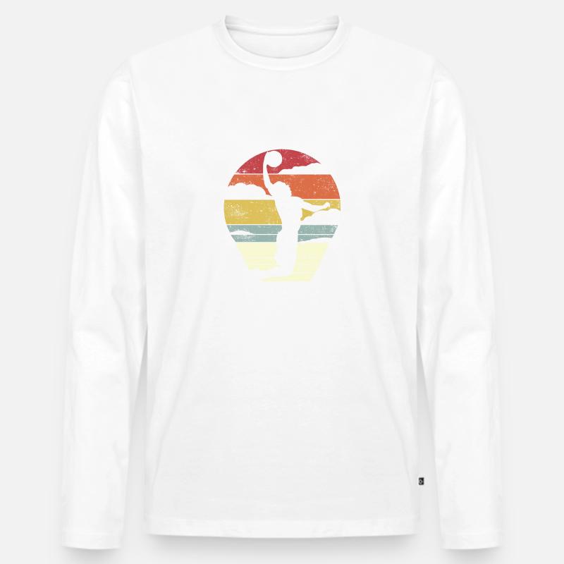 Basketball Jam - Männer Premium Bio Langarmshirt - Weiß