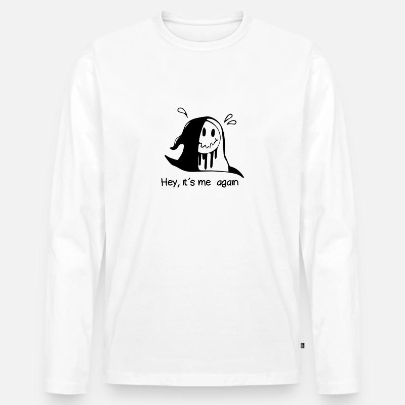 Hey, it´s me again. - Männer Premium Bio Langarmshirt - Weiß