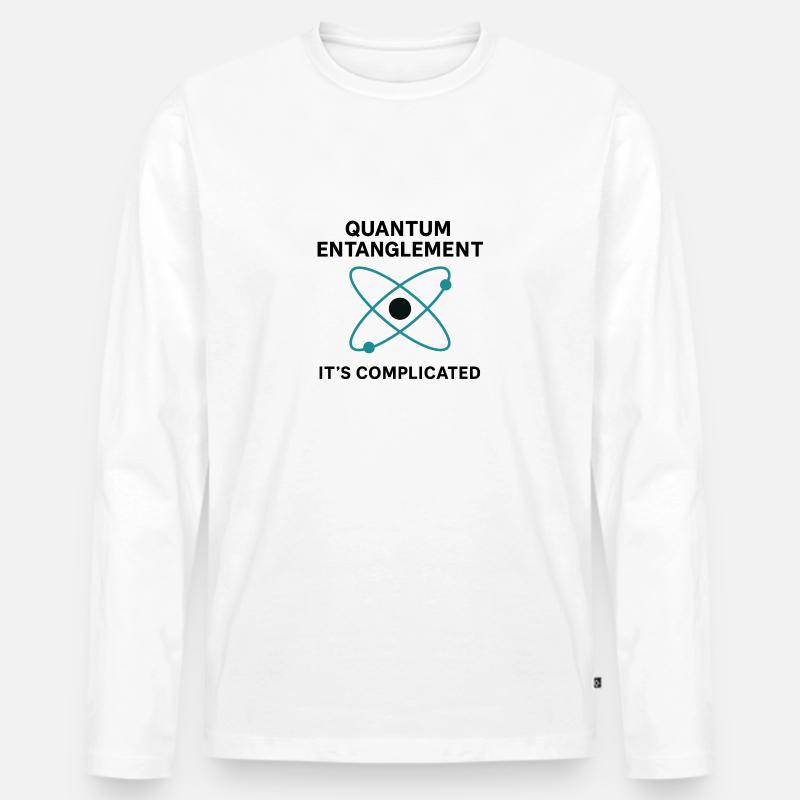 Quantum Entanglement – It’s Complicated - Männer Premium Bio Langarmshirt - Weiß