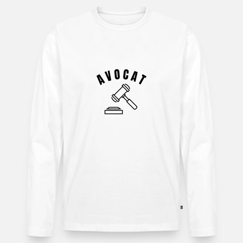 Anwaltssammlung - Beruf - Männer Premium Bio Langarmshirt - Weiß