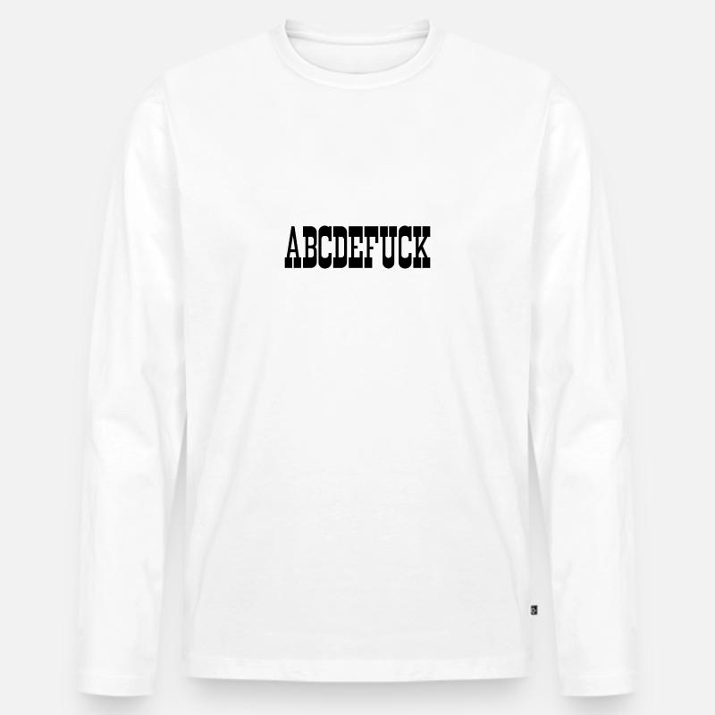 abcdefuck - Männer Premium Bio Langarmshirt - Weiß