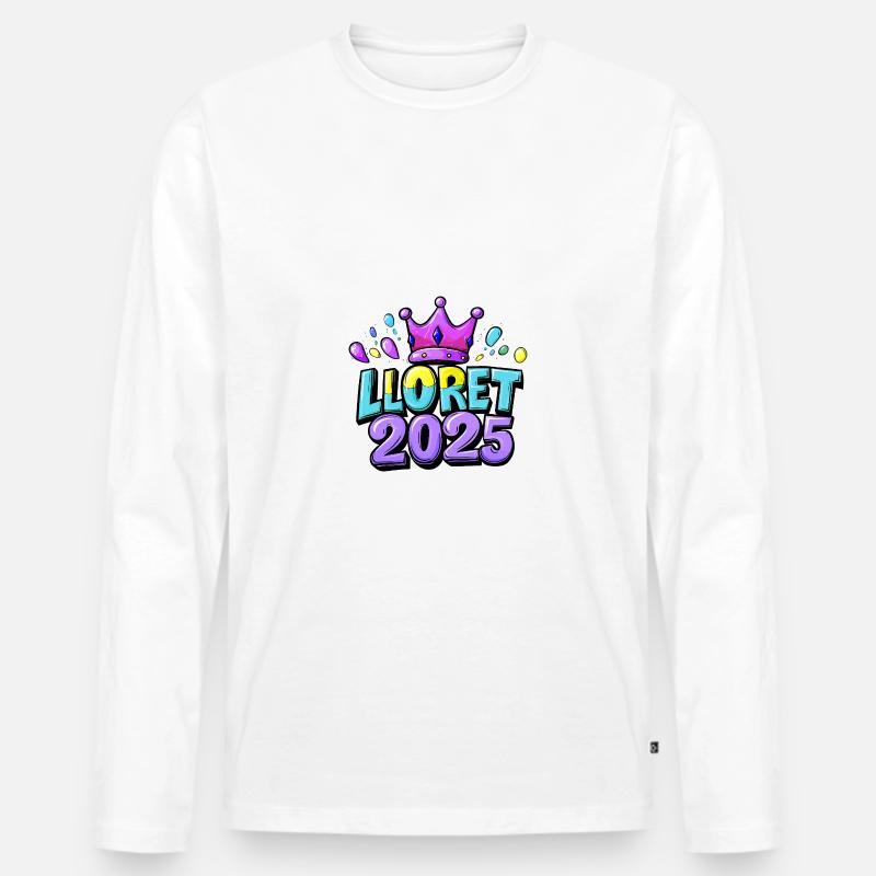 Lloret De Mar 2025 - Männer Premium Bio Langarmshirt - Weiß