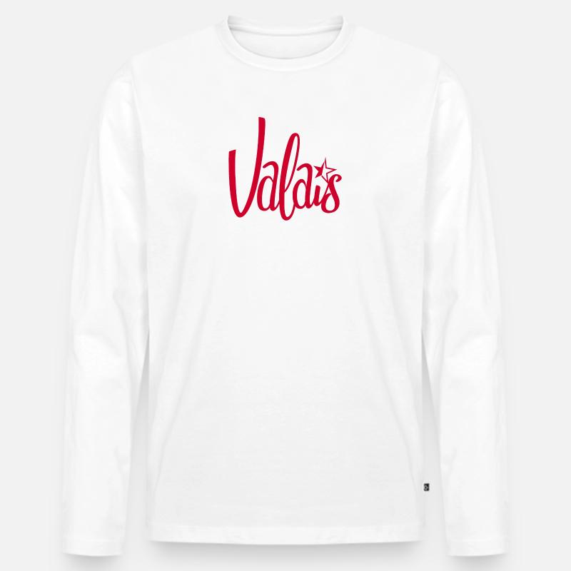 Wallis im Wallis - Männer Premium Bio Langarmshirt - Weiß