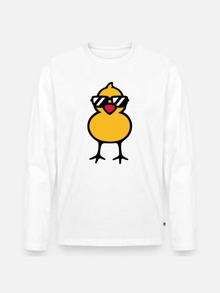 cool chick (rd) - T-shirt manches longues Premium bio Homme - blanc