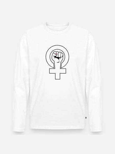 Feminist - feminist - Men's Premium Organic Long Sleeve Shirt - white