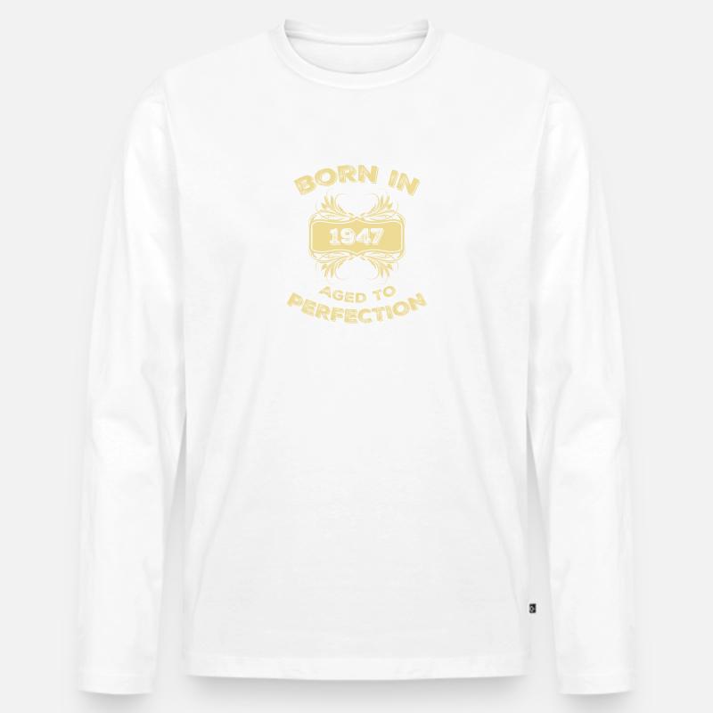 1947 - Männer Premium Bio Langarmshirt - Weiß