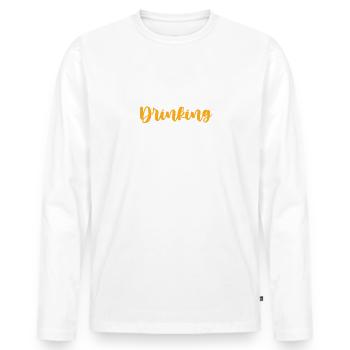 Vienna PDrinking Team Wien - T-shirt manches longues Premium bio Homme - blanc - Devant - Nico (187cm)