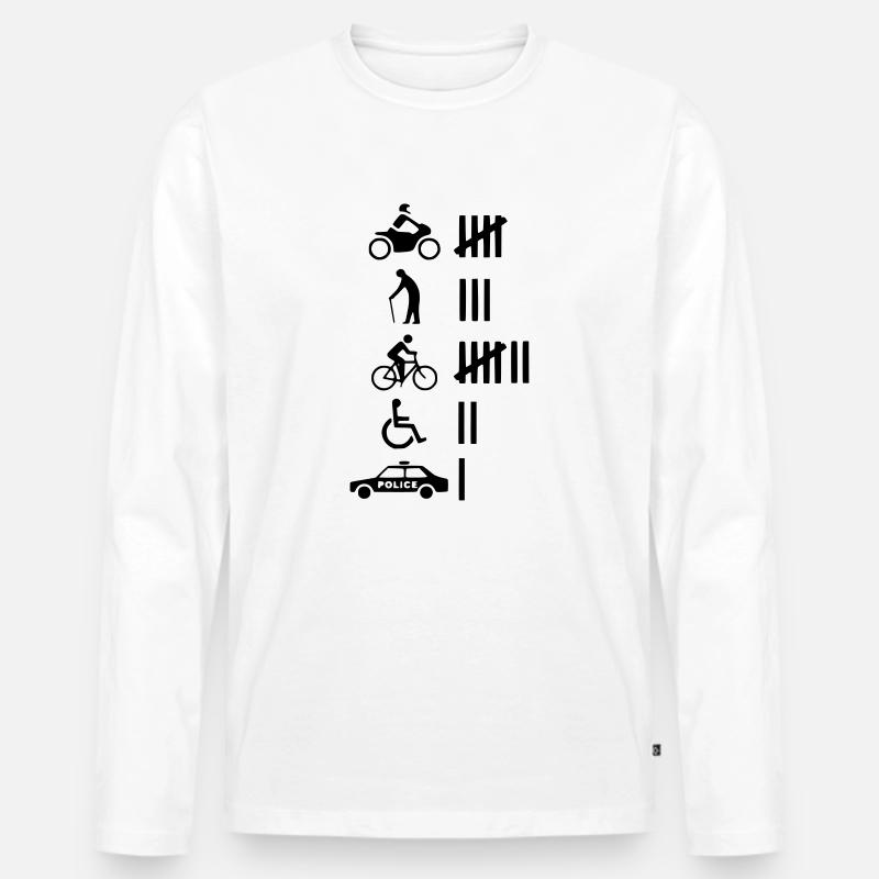 Auto Car - Männer Premium Bio Langarmshirt - Weiß