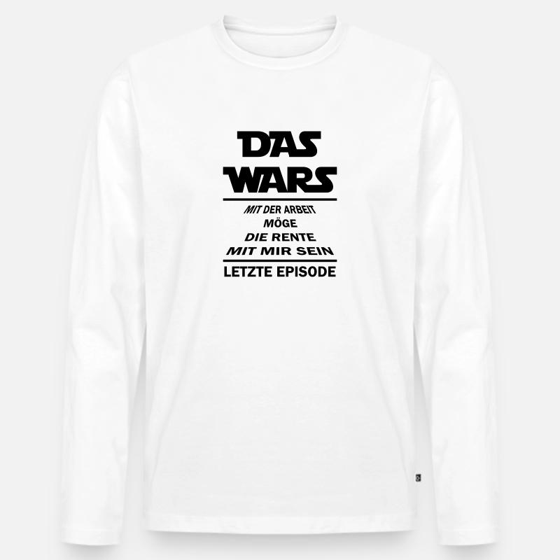 das wars mit der arbeit - Männer Premium Bio Langarmshirt - Weiß