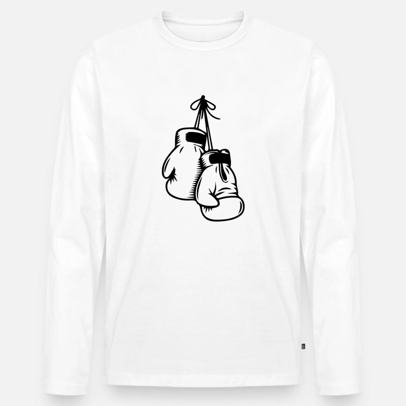 Boxing Fighting Muay Thai - Männer Premium Bio Langarmshirt - Weiß
