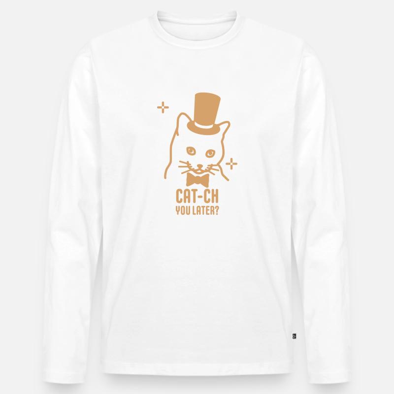 Wir sehen uns später - Männer Premium Bio Langarmshirt - Weiß