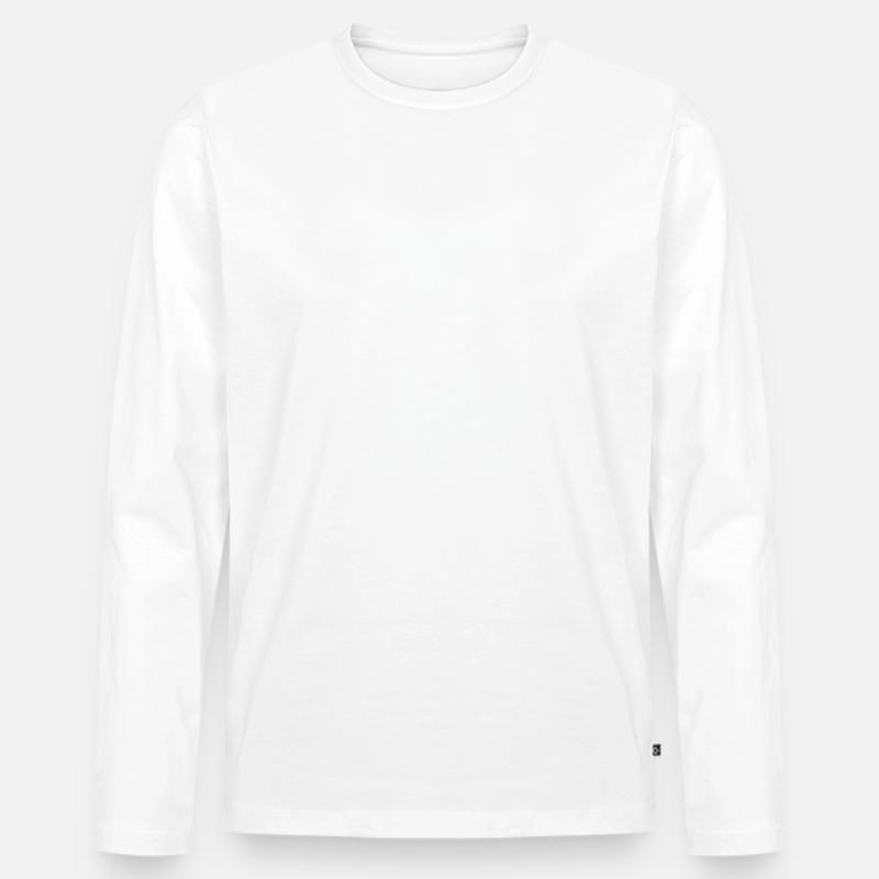 katze - Männer Premium Bio Langarmshirt - Weiß