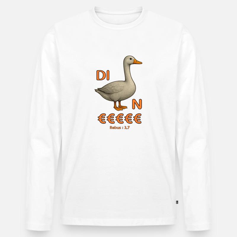 Rebus Veneto con Dio - Maglia a manica lunga ecologica premium da uomo - bianco