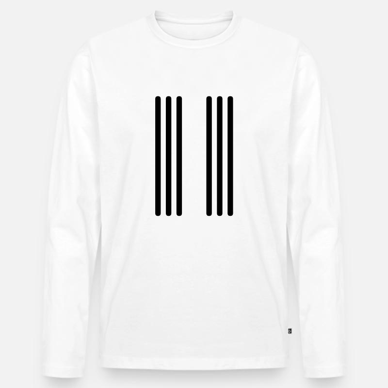 11 elf eleven - Männer Premium Bio Langarmshirt - Weiß