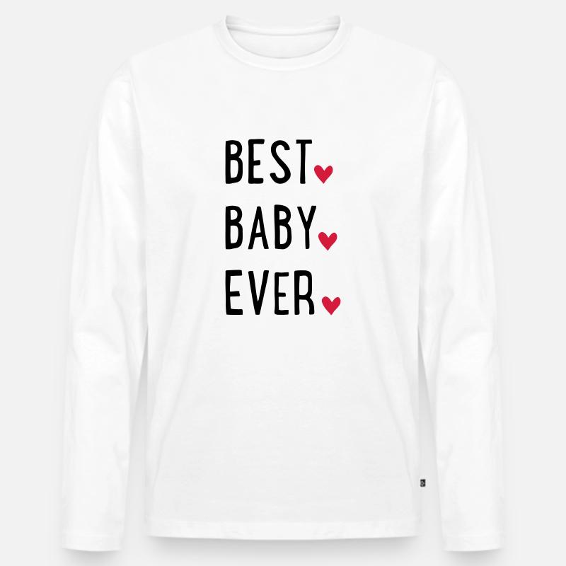 baby - Männer Premium Bio Langarmshirt - Weiß