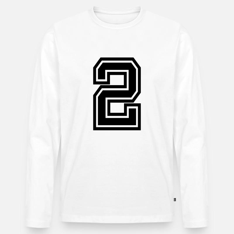 2 - Männer Premium Bio Langarmshirt - Weiß