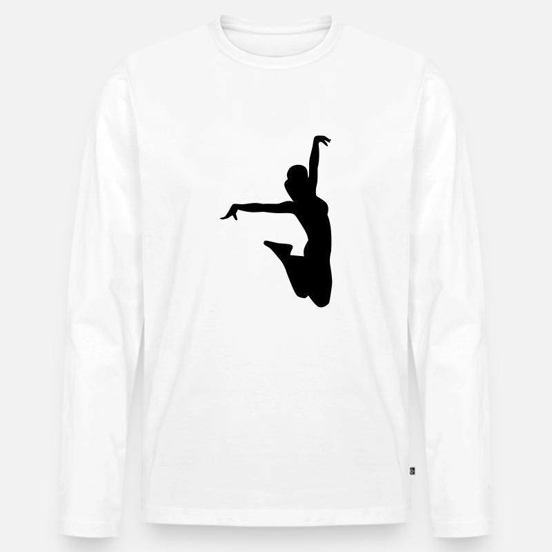 Trampolin - Männer Premium Bio Langarmshirt - Weiß