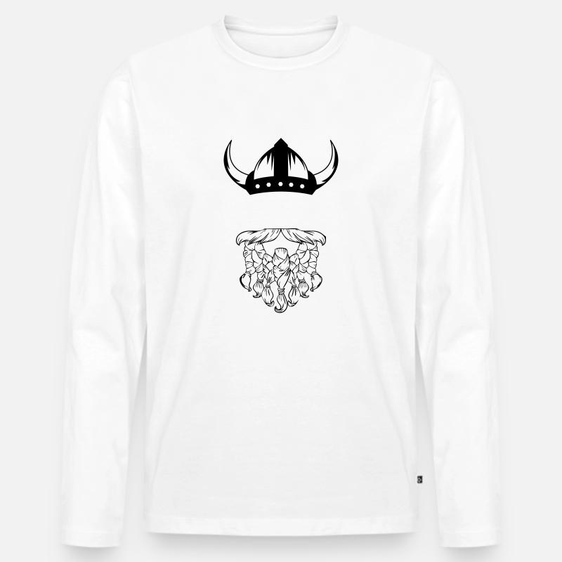 wikinger - Männer Premium Bio Langarmshirt - Weiß