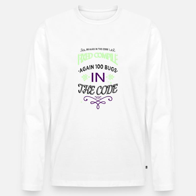 c sharp programming - Men's Premium Organic Long Sleeve Shirt - white